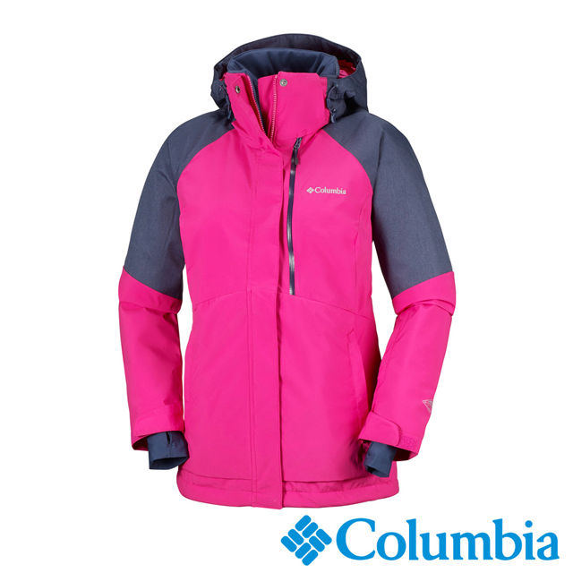 Columbia哥倫比亞 女款-Omni-HEAT鋁點保暖防水連帽外套-桃紅