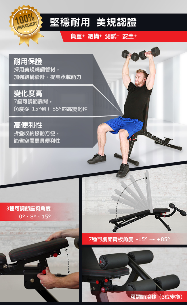 【BLADEZ】FITNESS REALITY 腿部固定可拆式重訓練椅-F2806