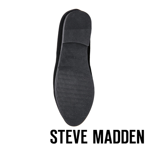 STEVE MADDEN-CRIMSON電繡絨面男士懶人鞋-絨黑