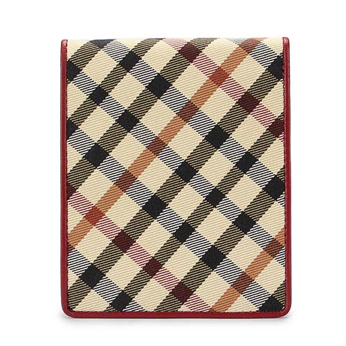 DAKS 經典大斜格紋雙層短夾-紅色