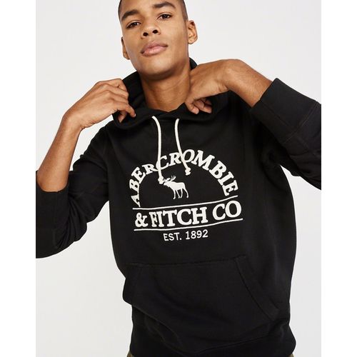 AF a&f Abercrombie & Fitch 帽T黑色 1068