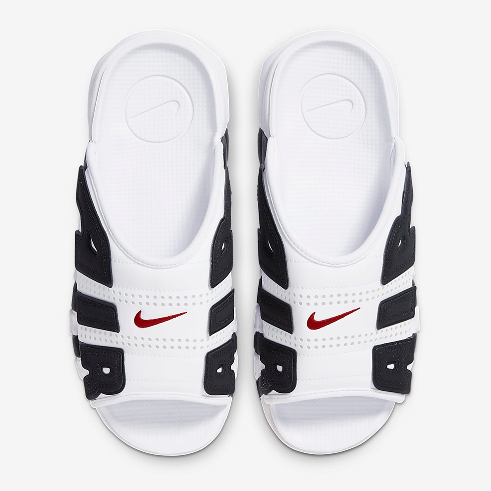 NIKE AIR MORE UPTEMPO SLIDE 男休閒拖鞋-白黑紅-FB7818100 | 涼拖鞋