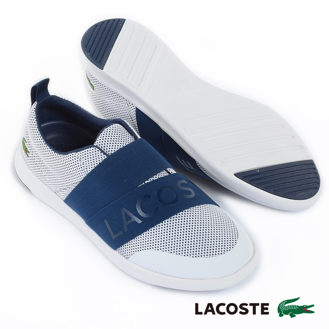 LACOSTE 女用休閒鞋-藍/灰