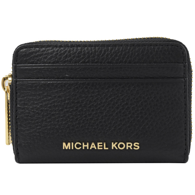 MICHAEL KORS Jet Set 牛皮ㄇ字拉鍊零錢包(黑)