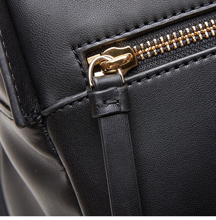 DKNY LOGO真皮後背包 黑