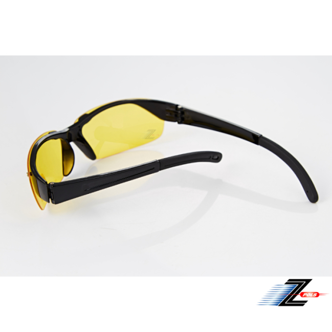 【Z-POLS】時尚帥氣設計頂級抗UV400 Polarized寶麗來夜用黃偏光護目眼鏡