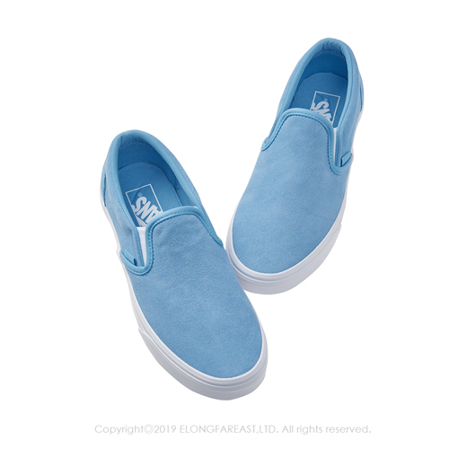 (女)VANS Classic Slip-On 素面休閒懶人鞋*粉藍