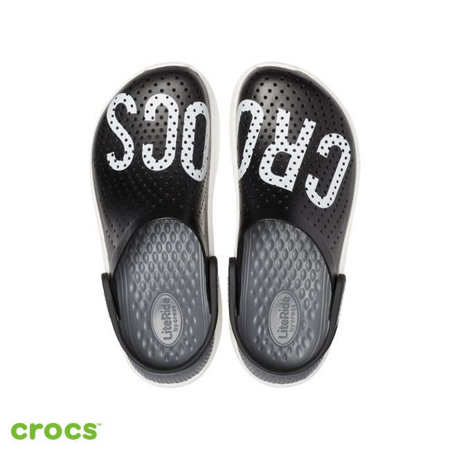 Crocs 卡駱馳 (中性鞋) 瘋狂LOGO克駱格 205893-066