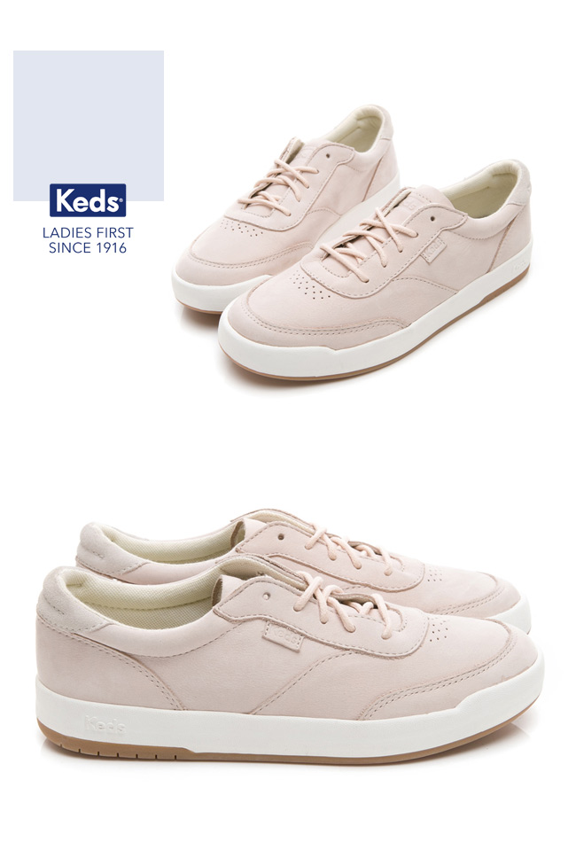 Keds MATCH PIONT 經典復刻牛巴戈休閒鞋-淺粉