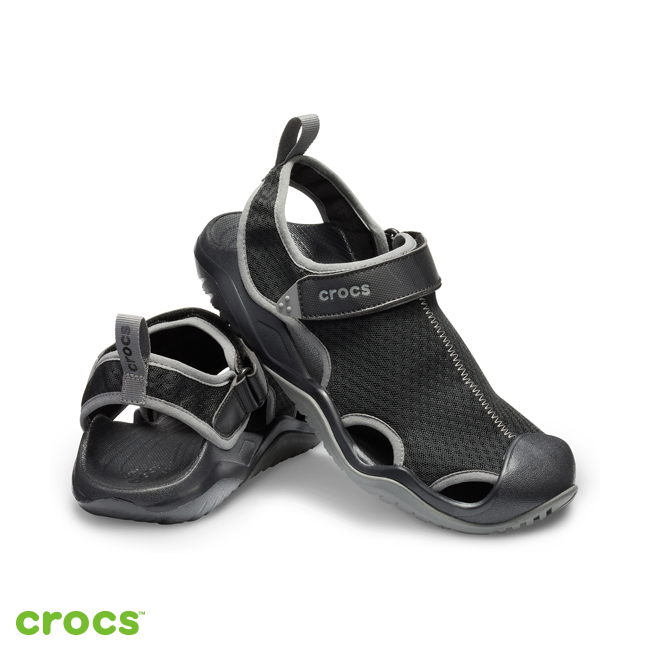 Crocs 卡駱馳 (男鞋) 激浪男士酷網涼鞋 205289-001