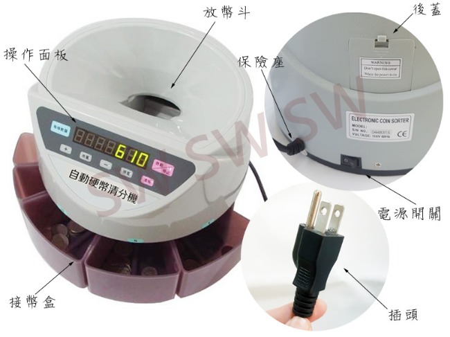 EH001 台幣專用 數硬幣 點鈔硬幣自動分幣機 清點機 硬幣清分 點鈔機 點幣機 硬幣機