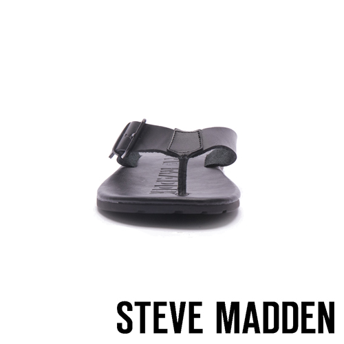 STEVE MADDEN-SECURED扣帶式男士夏季夾腳涼拖鞋-黑色