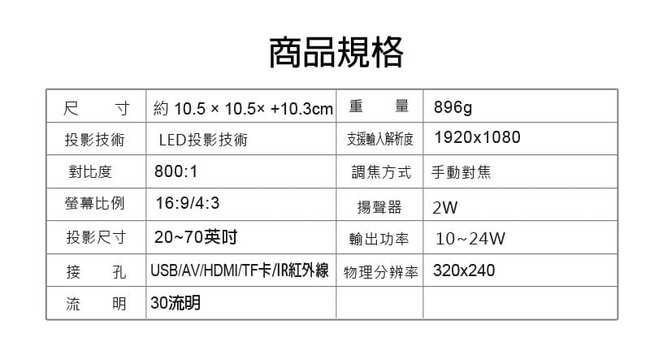 O2 手提式兒童微型投影機