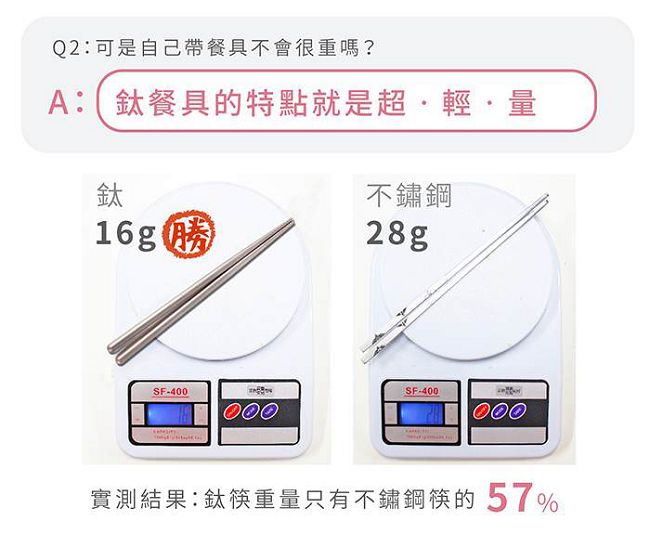 【OUTSY嚴選】純淨無毒鈦餐具 筷叉匙雙人四件組