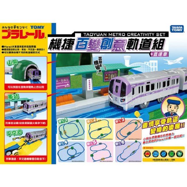 任選日本PLARAIL 鐵道王國 機捷百變創意軌道組_TP61887 TAKARA TOM