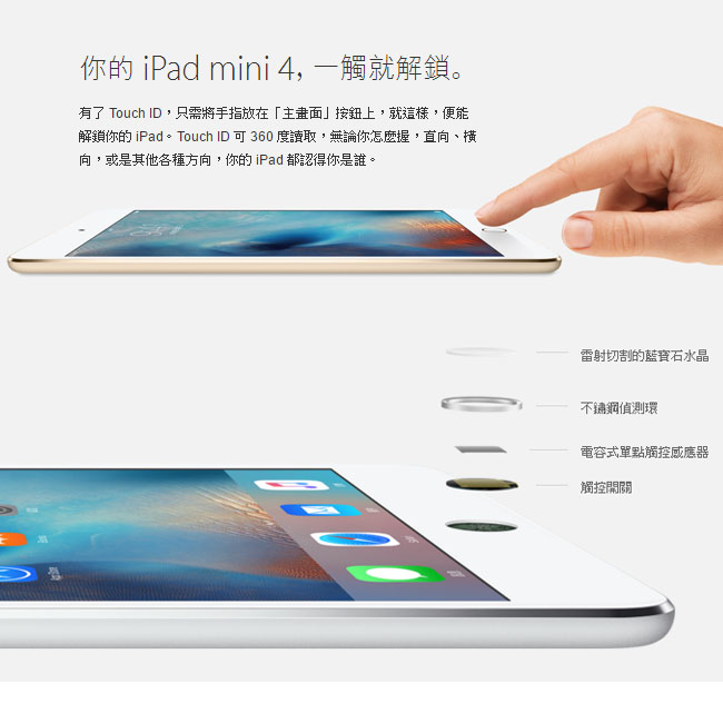 【福利品】Apple iPad mini 4 Wi-Fi 16GB (A1538)