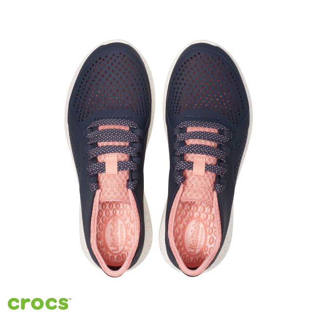 Crocs 卡駱馳 (女鞋) LiteRide潑墨繫帶鞋 206036-462