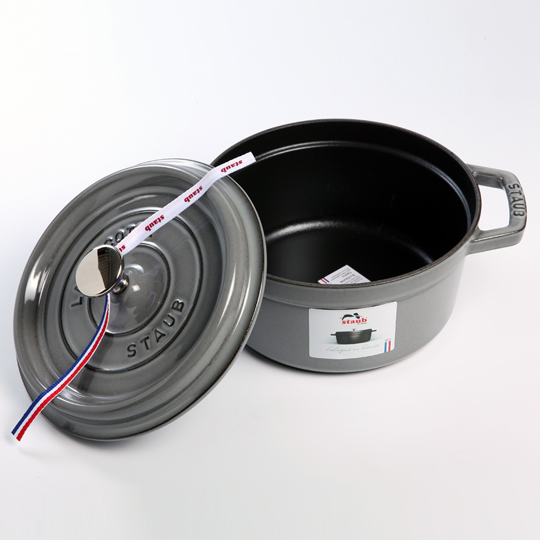 Staub 圓形琺瑯鑄鐵鍋 26cm 5.2L 石墨灰