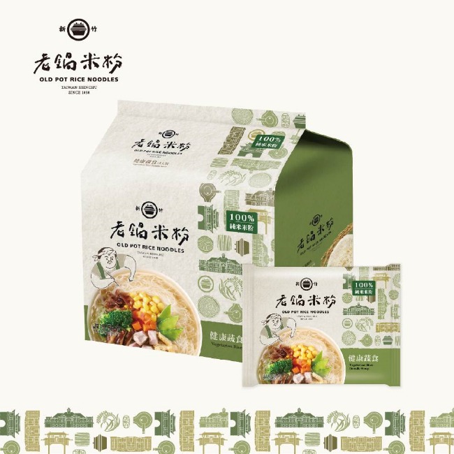 老鍋米粉 純米健康蔬食湯米粉家庭包(4包/袋，共2袋)