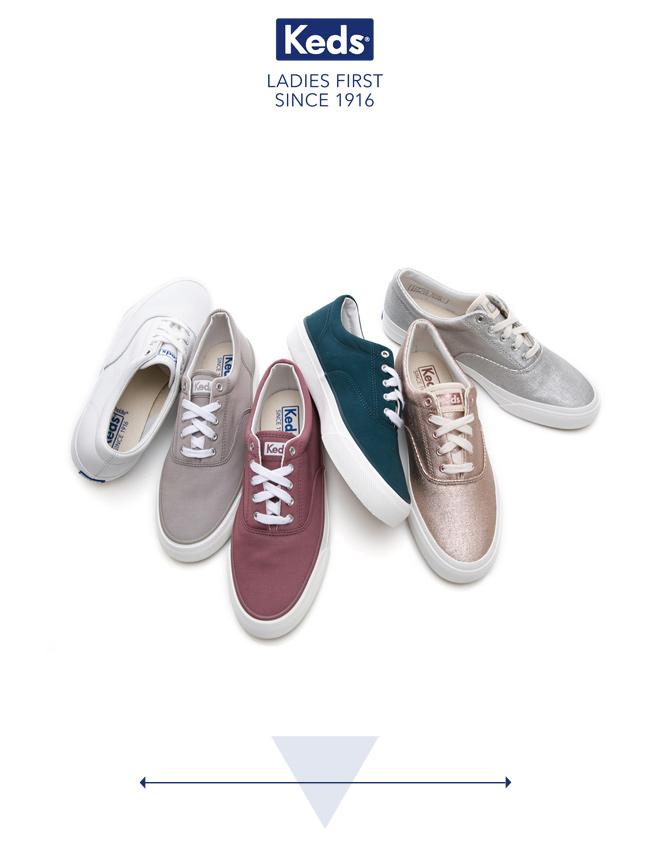 Keds ANCHOR 皮革復刻綁帶休閒鞋-白