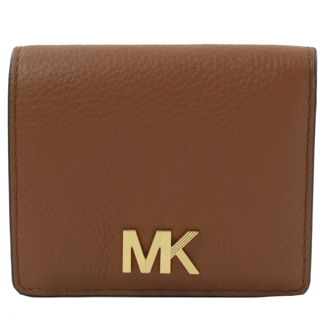 MICHAEL KORS MONTGOMERY大金屬MK字釦式零錢短夾(咖)