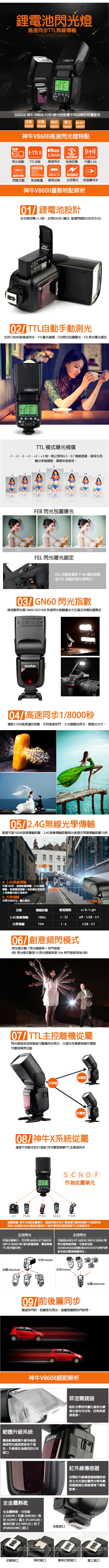 GODOX 神牛 V860 II TTL 鋰電池閃光燈 (公司貨)