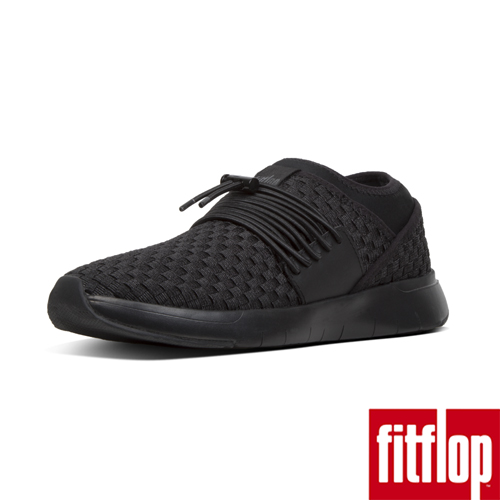 FitFlop STRIPKNIT LACE UP SNEAKERS-黑色