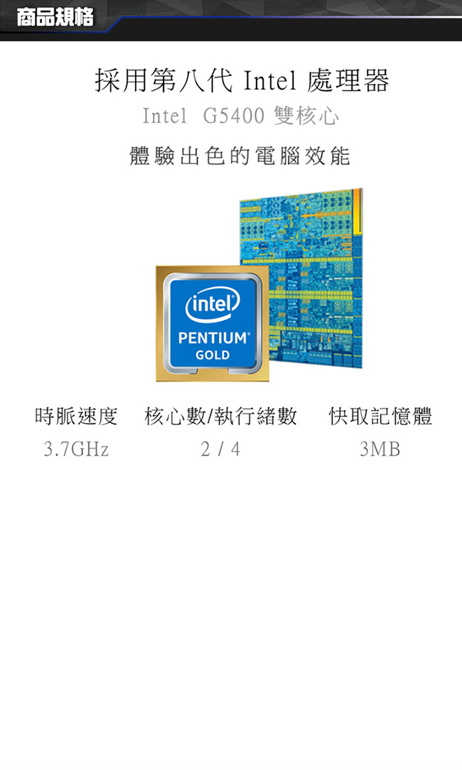 微星H310平台【熊本熊】 G5400 雙核極速高效能電腦(8G/1TB/256GSSD)