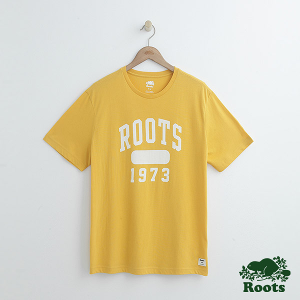 男裝Roots 1973短袖T恤-黃