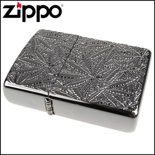 ZIPPO 美系~Piled High-大麻葉圖案深刻兩面加工打火機