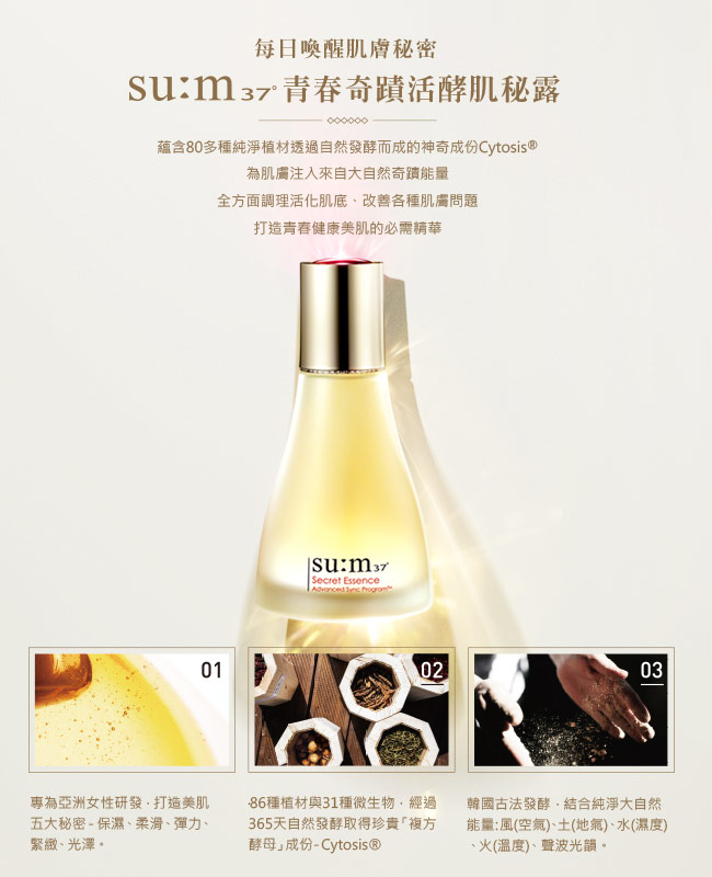 su:m37°甦秘 青春奇蹟活酵肌秘亮眼霜20ml_效期2019.11