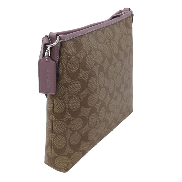 COACH 經典PVC / 斜背包(小款/卡其紫)