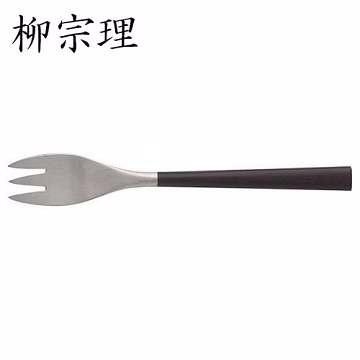 柳宗理- 樺木黑柄 19cm不鏽鋼餐叉(3叉)-W2-日本大師級商品