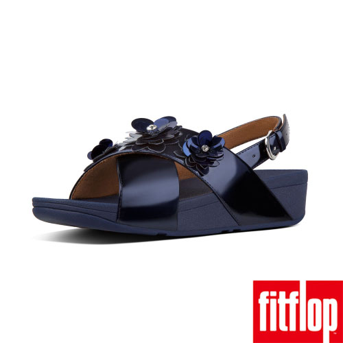 FitFlop LULU後帶涼鞋藍色