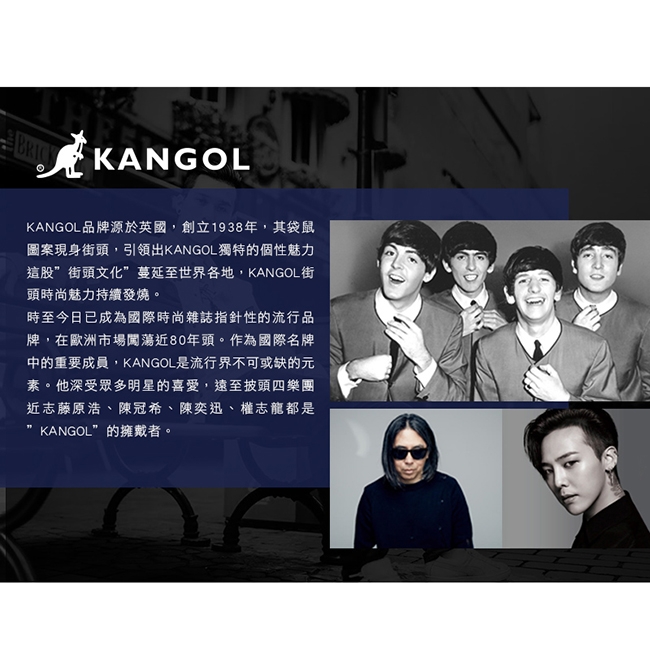 KANGOL LIBERTY系列 韓版潮流LOGO背帶小型側背包-藍色 KG1194