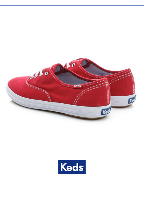 Keds 品牌經典綁帶休閒鞋-紅色