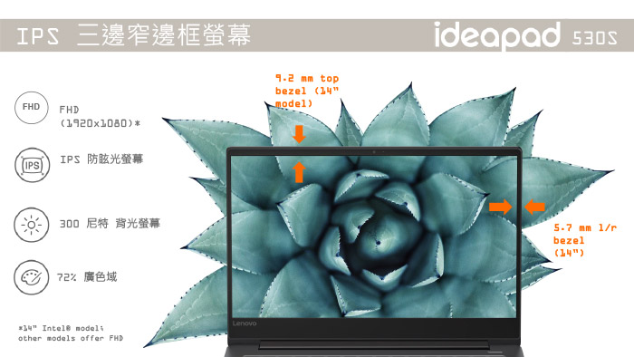 Lenovo IdeaPad 530S 14吋(i7-8550U/8G/256G SSD/2G獨