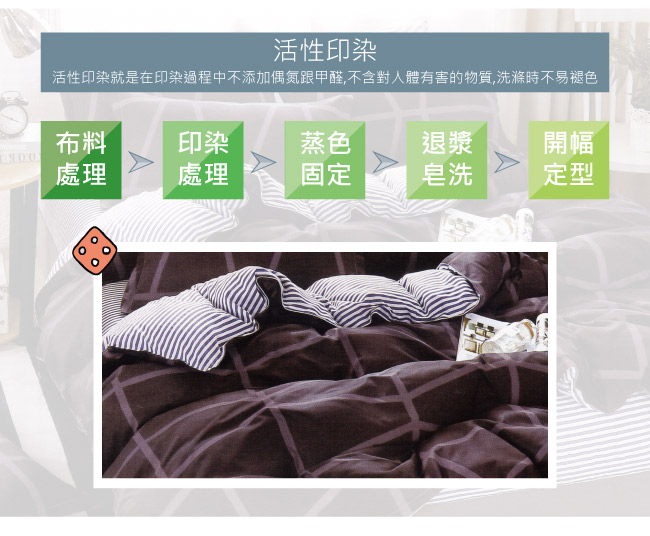 BEDDING-活性印染5尺雙人薄床包涼被組-未來時空