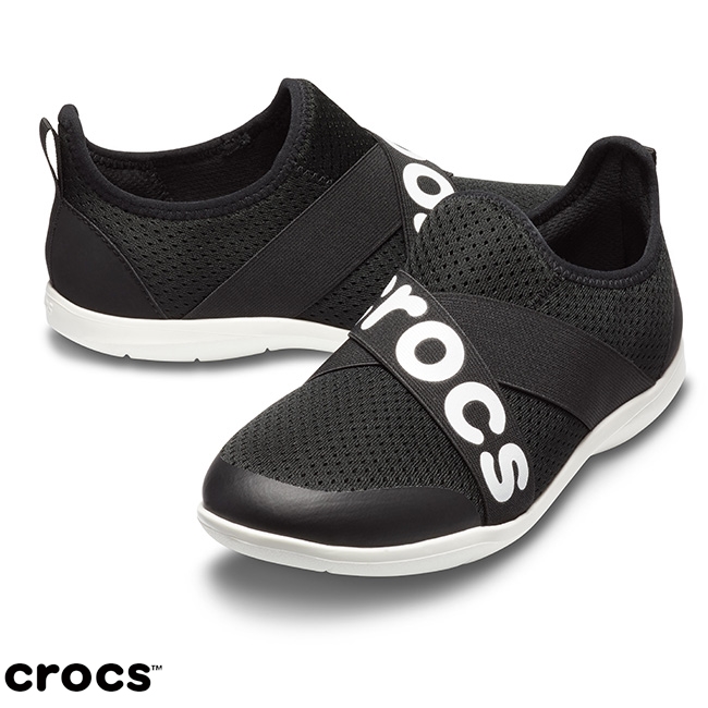 Crocs 卡駱馳 (女鞋) 女士激浪束帶鞋LOGO款 205416-001