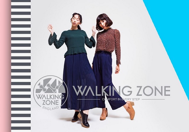 WALKING ZONE 柔軟皮革鬆緊高跟踝靴 女鞋 - 黑 (另有棕 )