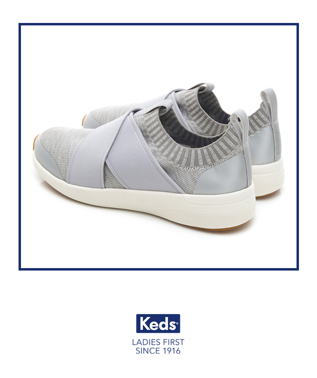 Keds Studio 完美包覆輕量休閒鞋-淺灰