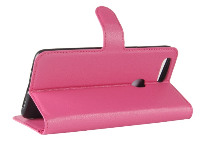 PKG OPPO R11S 側翻式皮套-經典皮套系列-玫紅