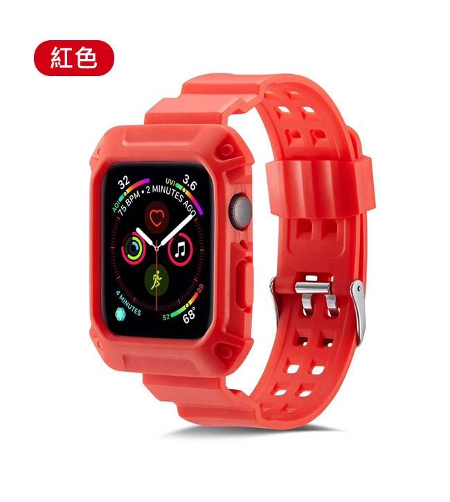 (44mm)一體成形 Apple Watch 防摔錶殼 運動矽膠手錶帶