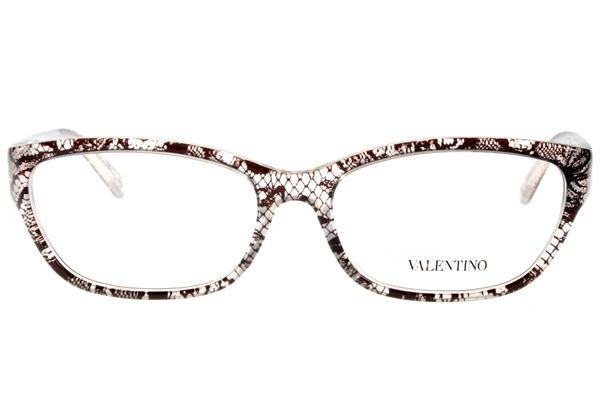 VALENTINO 眼鏡 義式時尚/透白花紋#VA2606 C108