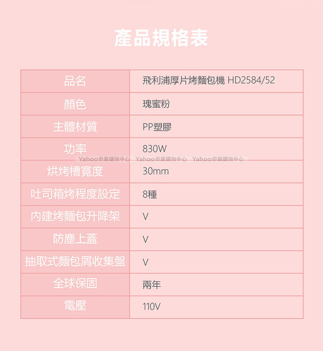 PINKSET三件組 飛利浦PHILIPS 微電鍋+煮水壺+烤麵麵包機