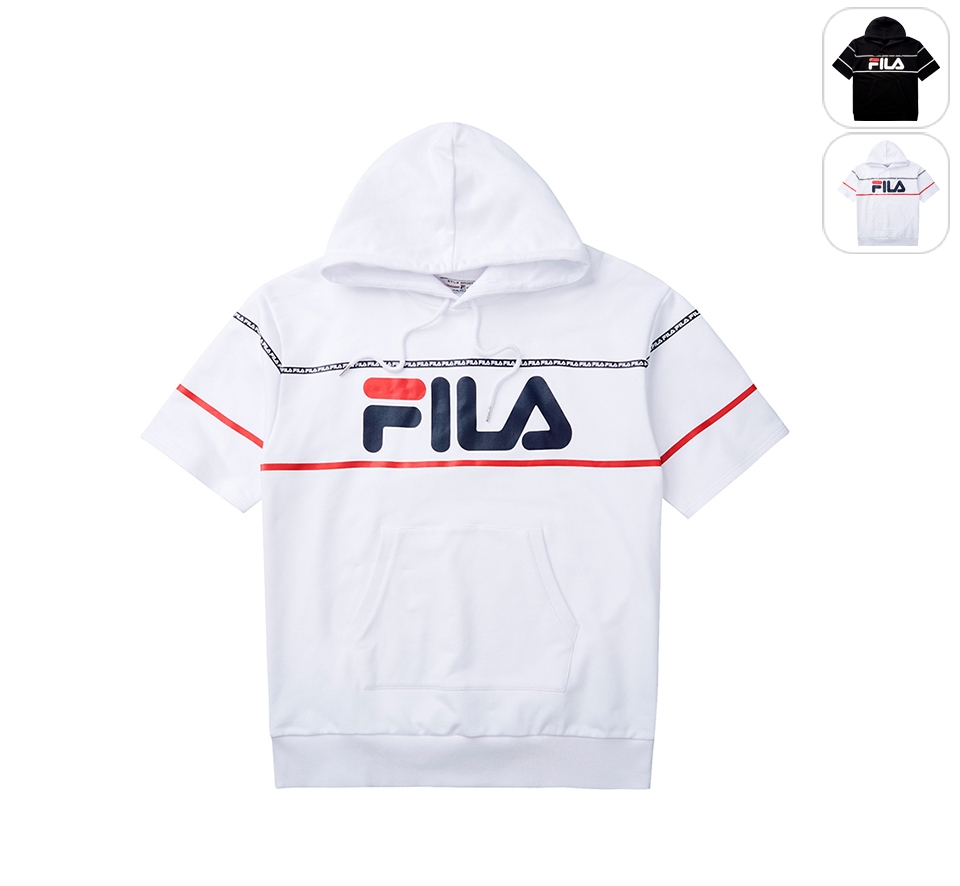 FILA #LINEA ITALIA 短袖連帽T袖-白 1TET-5411-WT