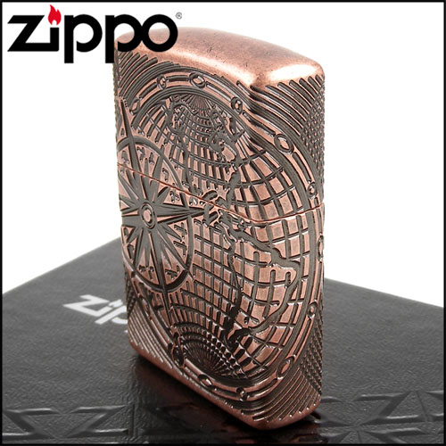 ZIPPO 美系~World Map-世界地圖圖案打火機