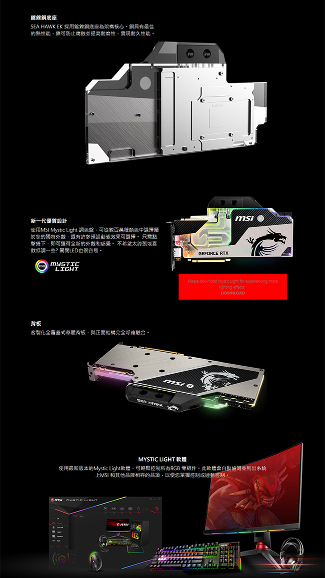 MSI微星 GeForce RTX 2080 Ti SEA HAWK EK X 顯示卡