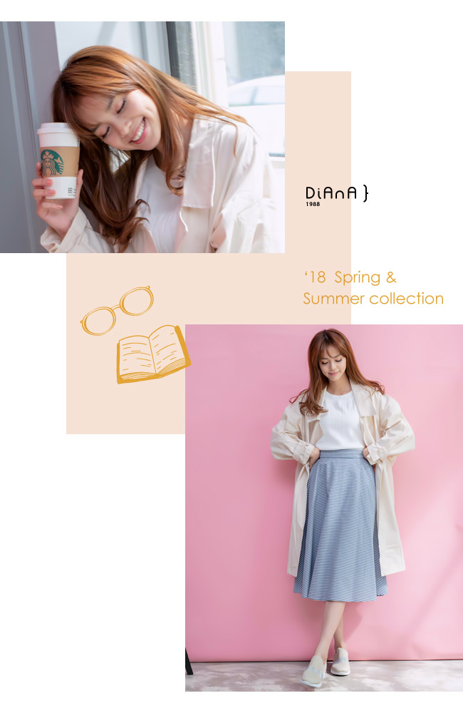 DIANA 漫步雲端厚切焦糖美人款-晶耀水鑽針織輕量厚底休閒鞋-卡其