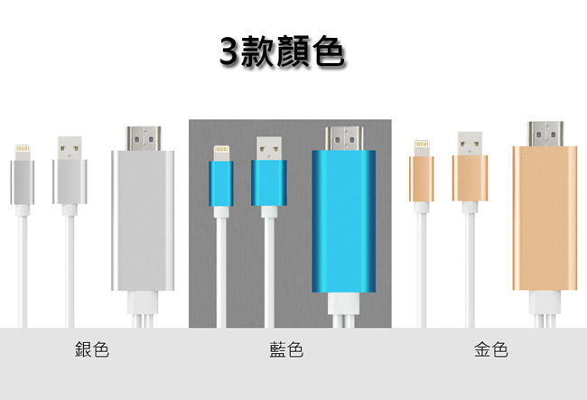 蘋果iPhone Lightning 轉HDMI數位影音轉接線